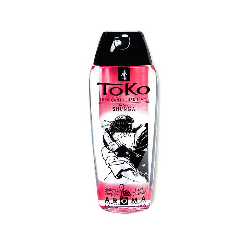 Shunga Lubrifiant Toko Vin pétillant à la fraise 165 mL